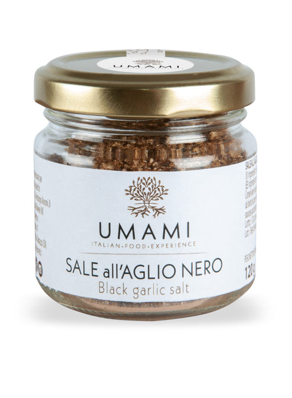 120g Umami fermentierter, schwarzer Knoblauch Salz Sale all'aglio nero